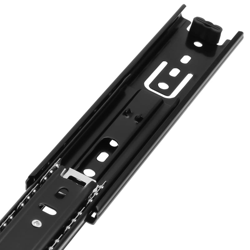 MOUYAT 8 PCS 8 Inch Full Extension Drawer Slides  Telescopic Ball Bearing Drawer Cabinet Glides with Mounting Screws  Side Mounted Slide Rails for Kitchen Cabinets  Drawers  Black - Image 4
